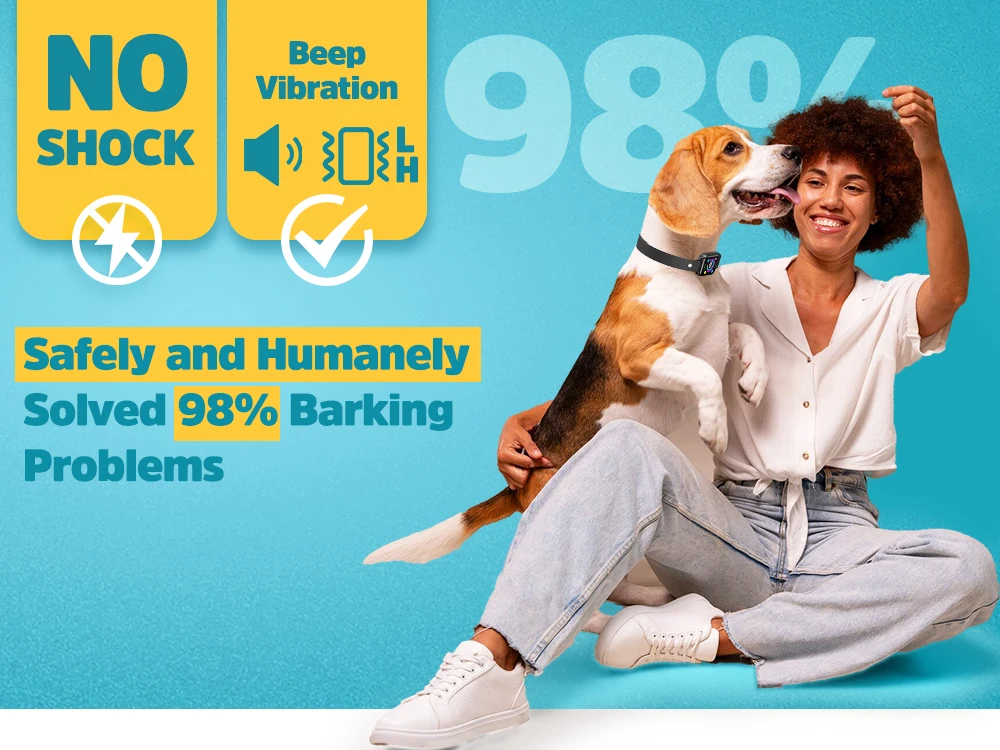 Waterproof Electronic No Shock Bark Collar Oem No Harm Dog Training