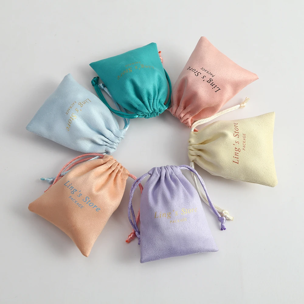 Flannel Jewelry Packaging Pouches Chic Wedding Favor Gift Bag Velvet ...