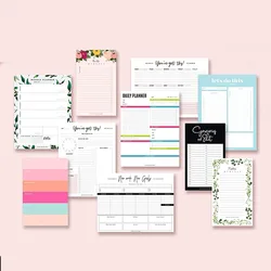 Еженедельный планировщик, подставка со списком дел, 53 листа, 10x8 дюймов, настольный планировщик и Еженедельный планировщик с привычным трекером, календарь на холодильник