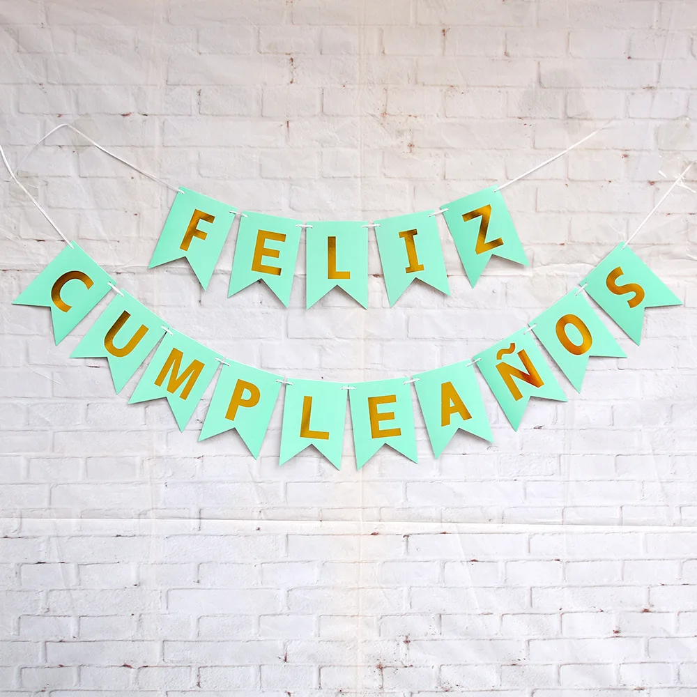 11.5*16cm Spanish Feliz Cumpleanos Paper Bunting Banners Flags Happy  Birthday Banner Kid Birthday Party Supplies K144| Alibaba.com