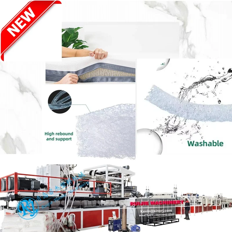 เครื่องทำที่นอน POE Airfiber เครื่องทำหมอนที่นอน สายการผลิตผ้าห่มกันซึมสำหรับดินและน้ำ