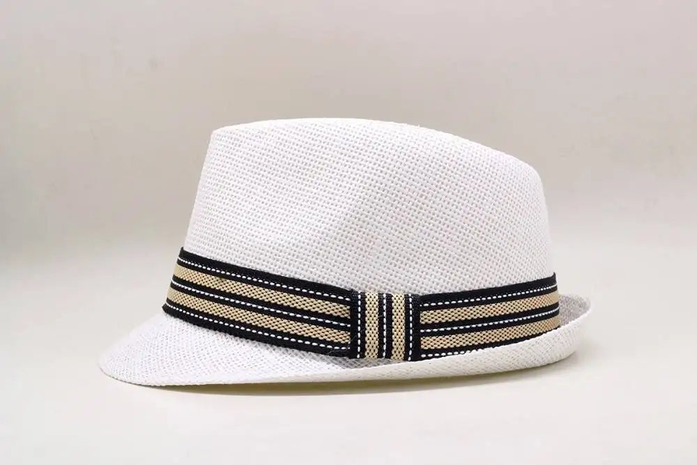 white trilby sun hat