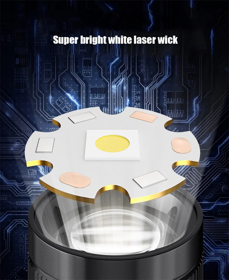 Aluminum alloy white laser super bright head flashlight powerful led flashlights made in china