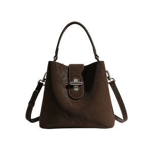 All-season PU Zipper Handbag for Women 2026 New Design High-end Light Luxury Multi-functional Unique Design with Embroidery