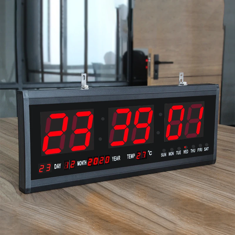 CHEETIE CP044 大画面ミラー壁掛け時計 デジタルカレンダー 温度表示