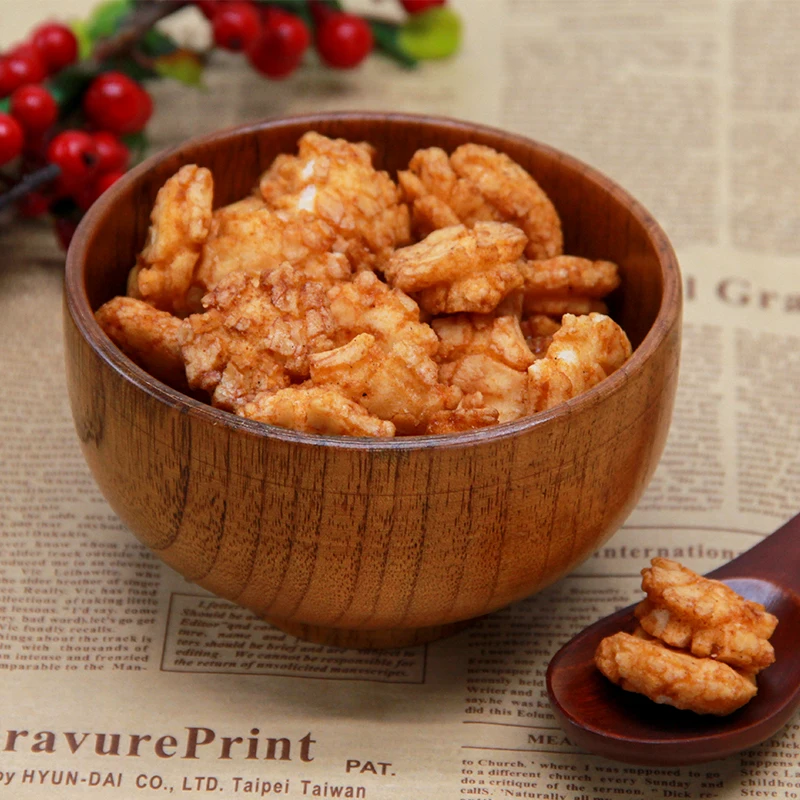 Crispy Chinese spicy snack want want rice crackers senbei rice cracker snacks manufacture