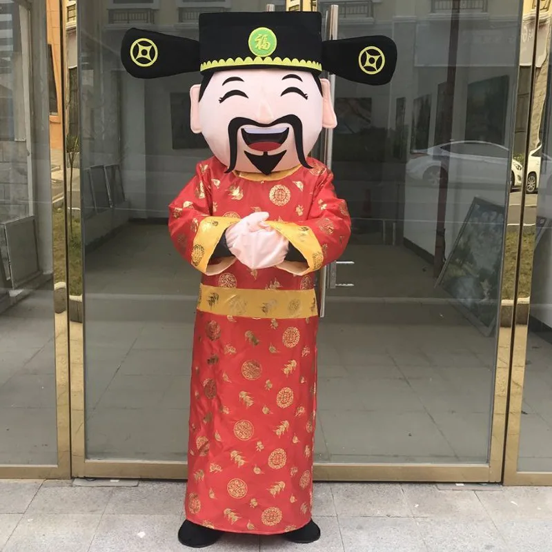 Professional Custom  2024 Chinese New Year God of Fortune Mascot Costume for Dragon Year