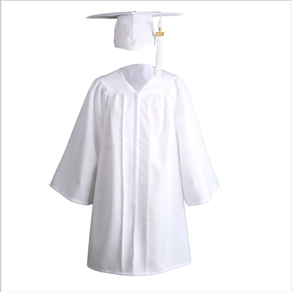 100% Matte Polyester White Kindergarten Graduation Robes 100% Matte Polyester White Kindergarten Graduation Robes