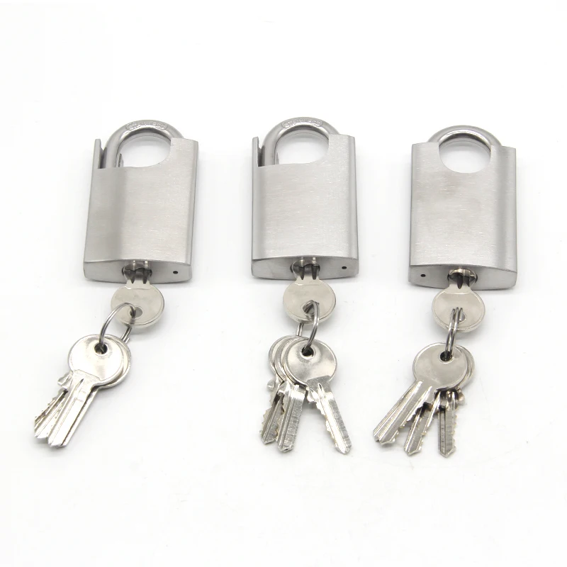 Custom Logo and Package Free Sample Stainless Steel 304 Padlock with Brass Keys