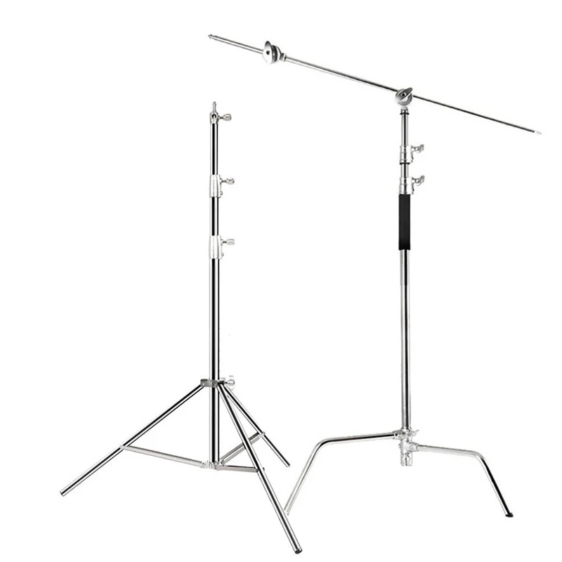 Photographic Equipment Heavy Duty C Type Magic Studio Light Stand With Arm