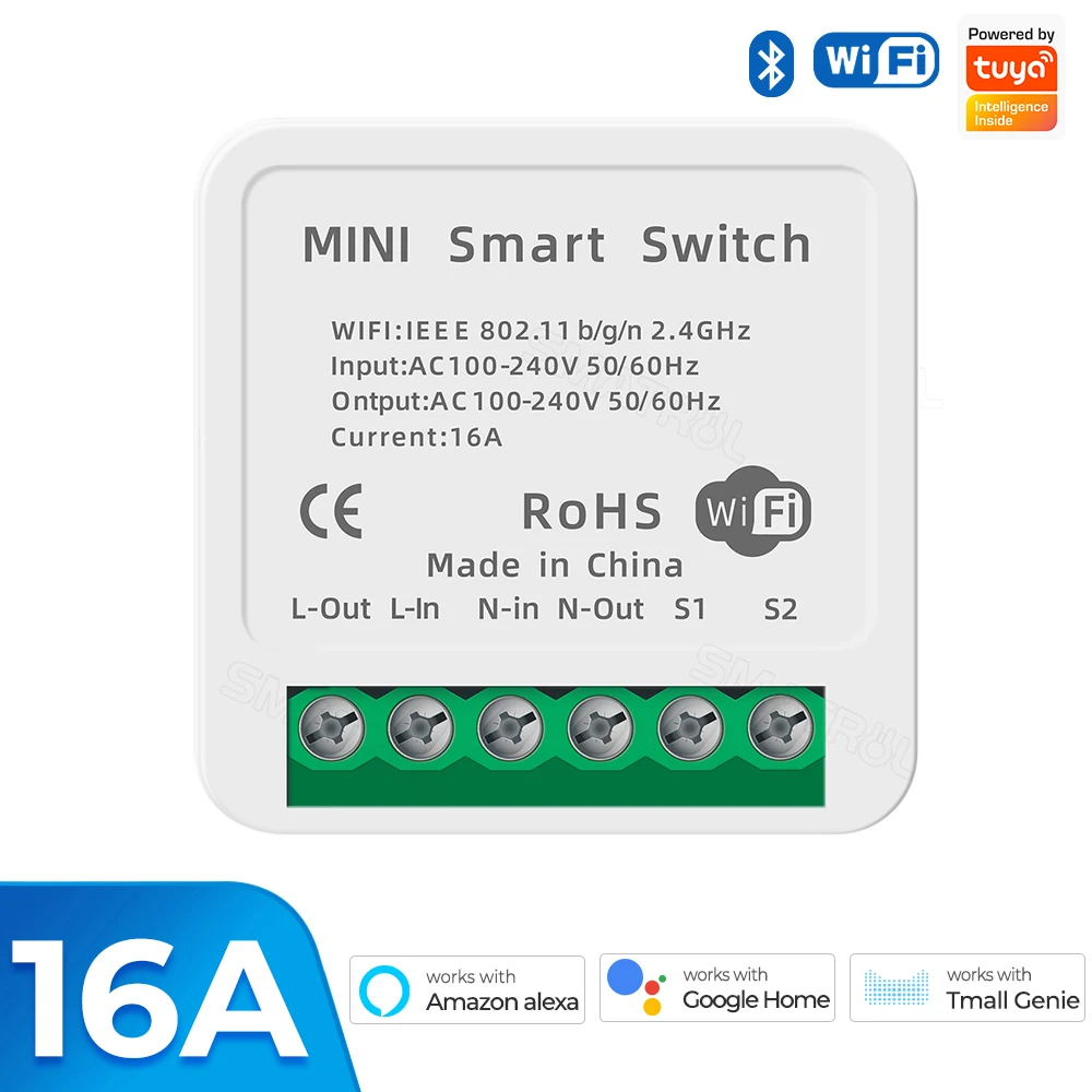 SMATRUL WiFi Dimmer Light Switch, Mini Light Relay Module with Timer