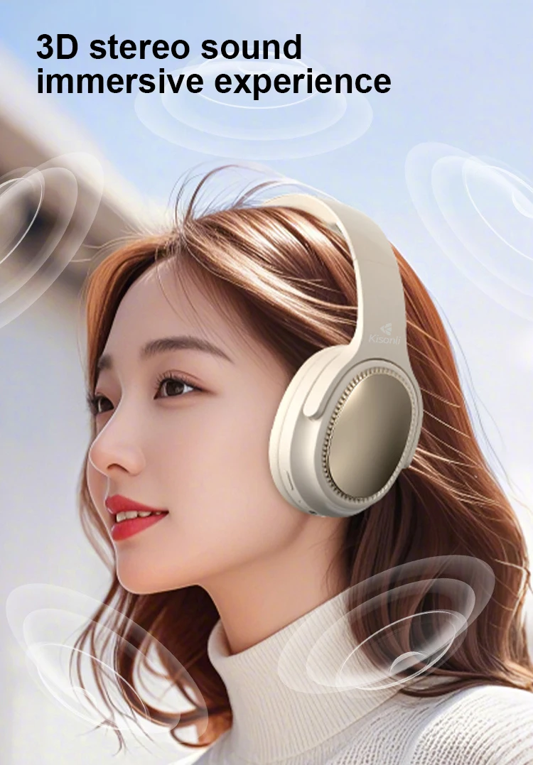 Kisnoli A12 Sports Blue Tooth Oem Gaming Headset for Girls