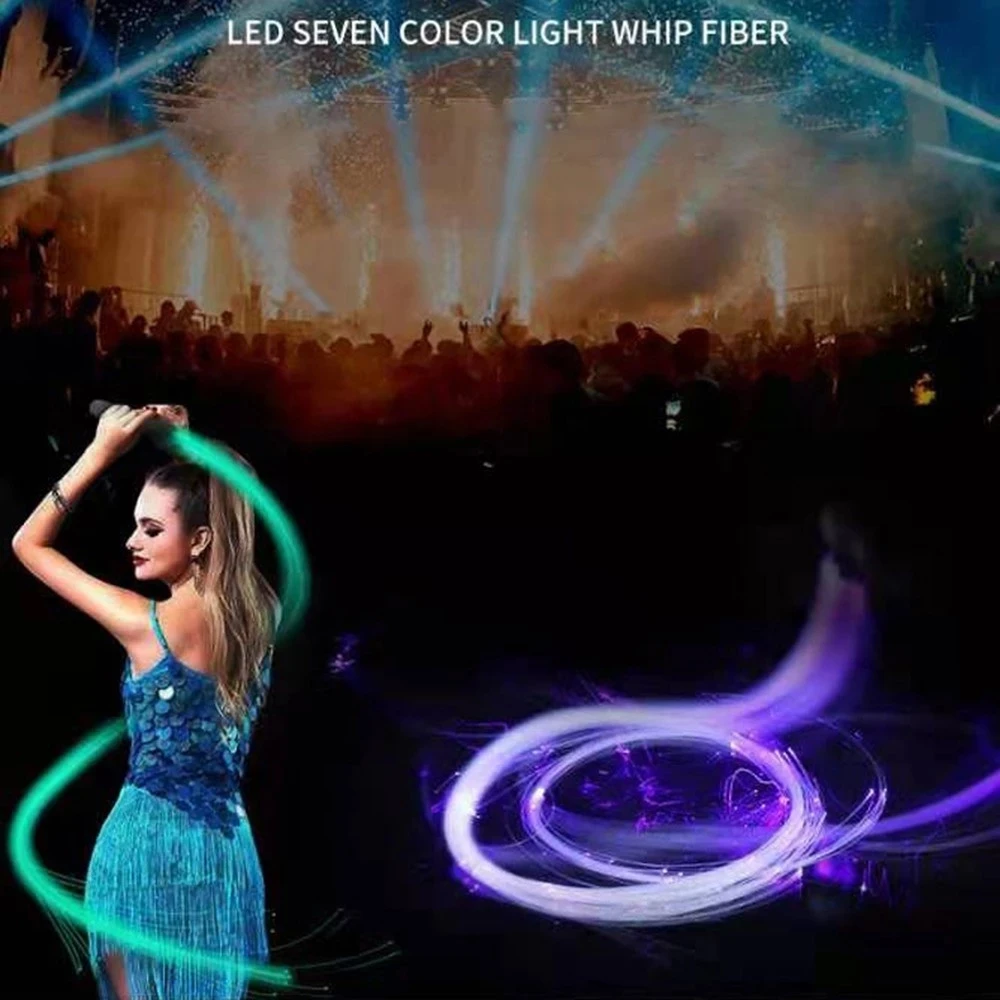 Kingmaled Frusta A Fibra Ottica LED - 10 Colori, 40 Effetti, Per Party E Festival - Foto 7