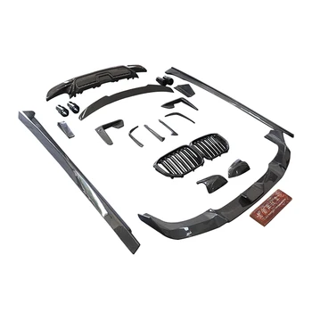 For BMW X5M F95 Carbon Fiber Body Kit Auto Parts with New Upgraded Renegade Front Shovel Diffuser Spoiler for X5M F95