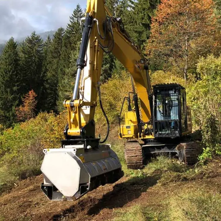 Digger Attachment Excavator Mulchers Drum Land Clearing Machine Forestry Mulcher