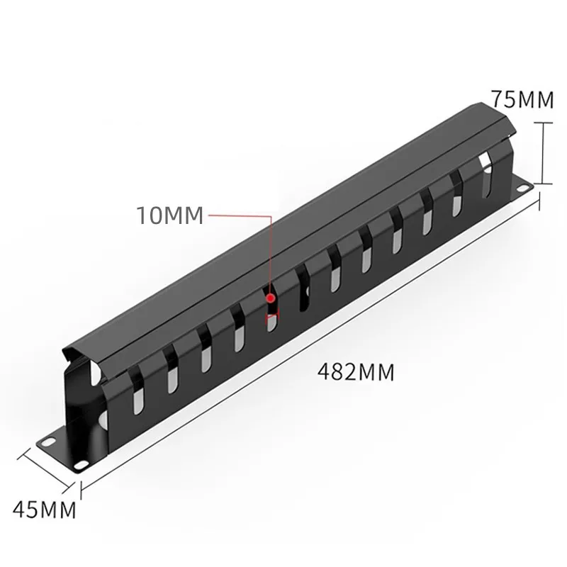 Blank Patch Panel 24 Port Cat5e Network Cable Management Kits 19 Inch ...