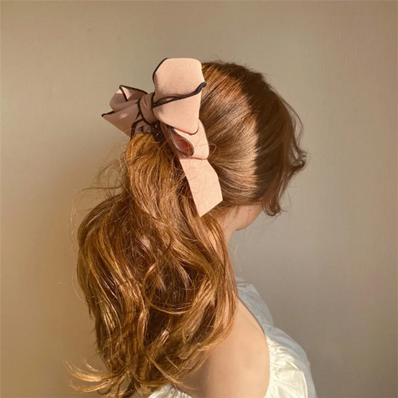2021 New Elegant Letter Pearl Strip Ribbon Bow Hair Accessories For Woman  Sweet Fashion Korean Jewelry Headband