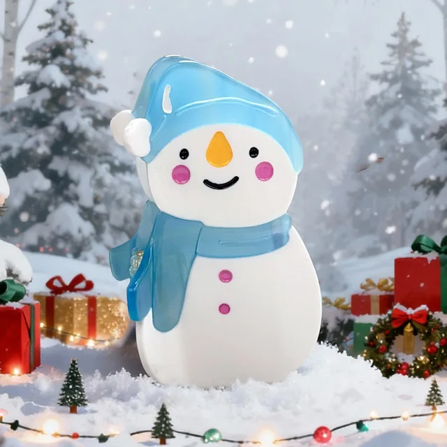 Korean-style Cute Cartoon Snowman Gripper Christmas Versatile Shark Clip Versatile and High-end Acetate Hairpin at the Back