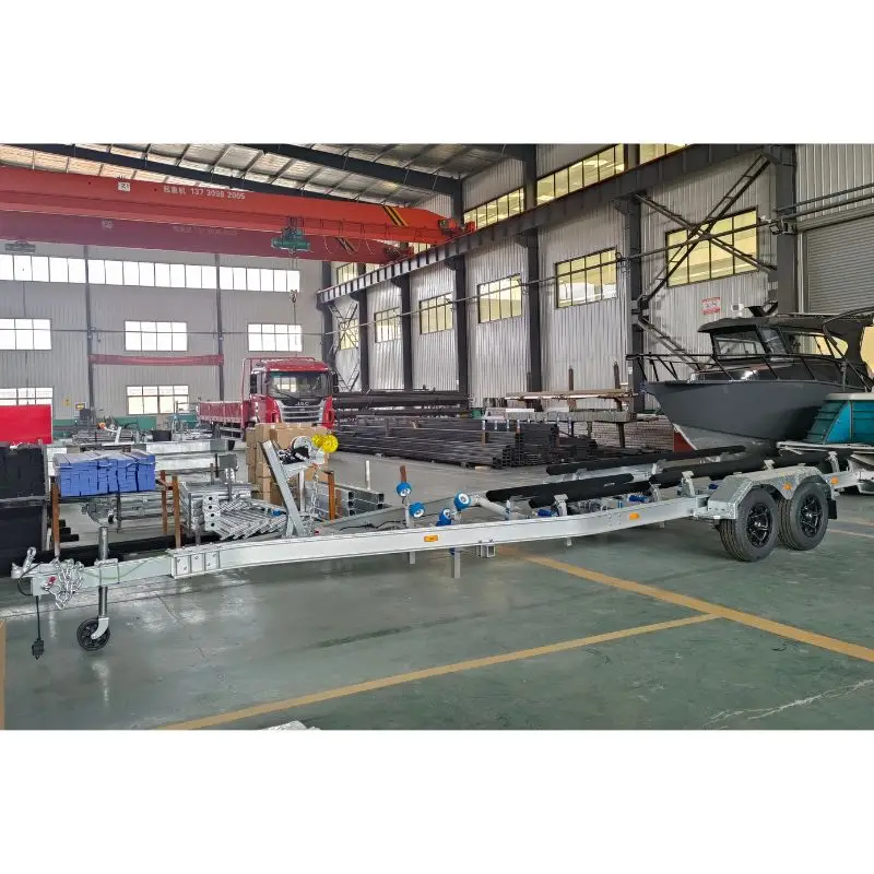 28ft Customized 8m Used Boat & Watercraft Trailer  2 Axle Double Axles 3000kgs Loading Capacity 3000kgs
