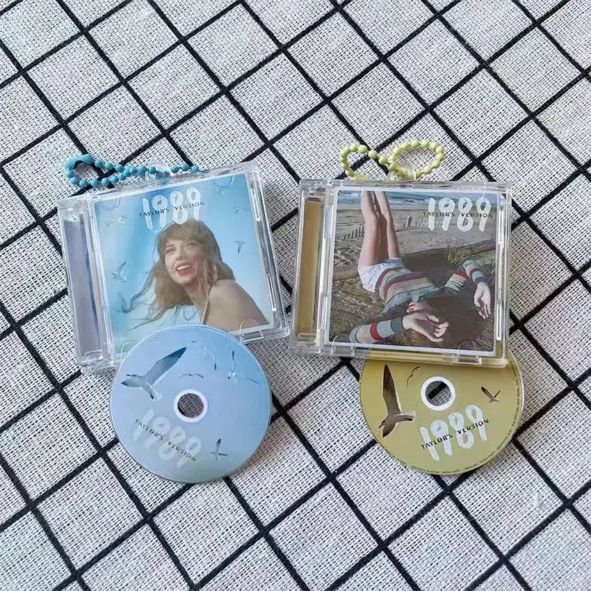 Custom Mini NFC CD Keychain Round Printed CD Keychain Can Add Custom URL Link to Introduce Your Company Card