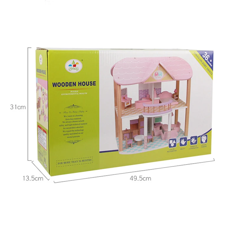 Оптовая продажа модель деревянного кукольного домика 3D для девочек Обучающие игрушки «сделай сам» хобби обучение ролевых