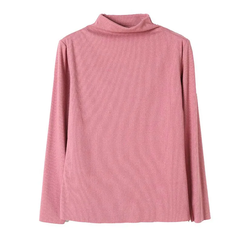 High Stretch Mock Turtle Neck Long 