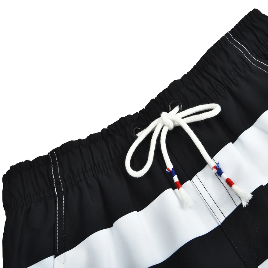 Oem Men's Quick Dry Swimsuit Swim Trunks Watershort Swimwear Stripes Board Shorts Bathing Suits Side Pockets428_voghion.com