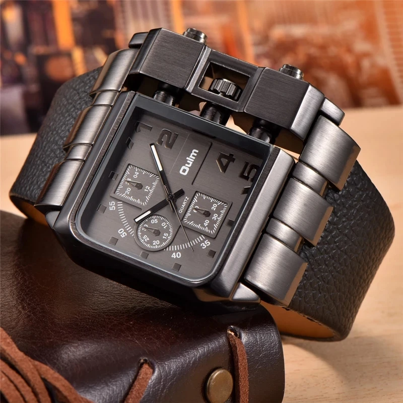 Orologio da Uomo in Quarzo di Lusso per Sport Orologio Rettangolare