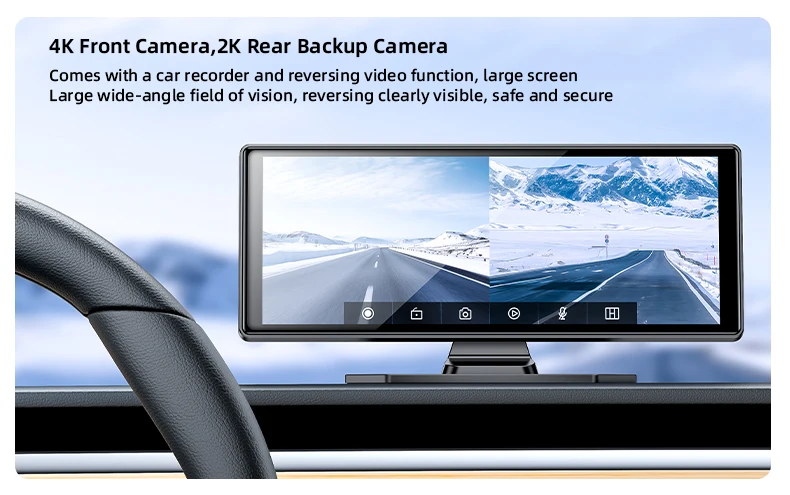 Yesido شاشة دعم عالية الدقة أمامية وخلفية 60 هرتز مع كاميرا احتياطية b5.2 بوصة 4 في 1 للسيارة نظام ملاحة صوت/فيديو