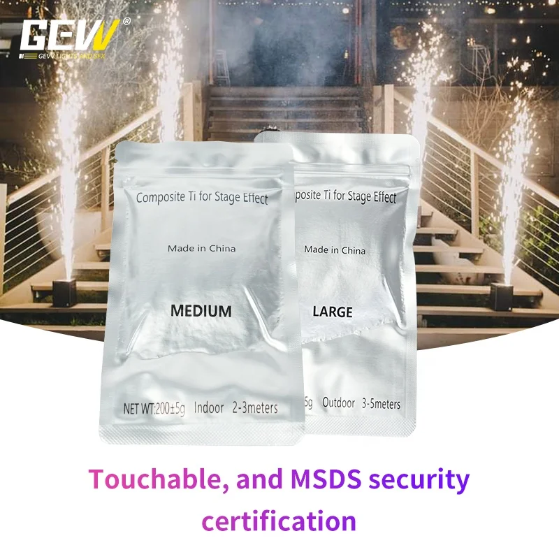 GEVV Cold Spark Machine Powder Cold Fireworks Sparkler 200g Indoor Outdoor Powder Atmosphere Equipment for Cold Spark Machine