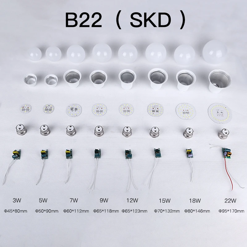  GSZZBHDP Lámpara LED E27 B22 AC110V/220V Bombilla LED 9W 7W 5W  3W Proyector LED Lámpara de mesa Lámparas de luz (Color E27 Blanco frío,  Potencia: 5W) : Herramientas y Mejoras del