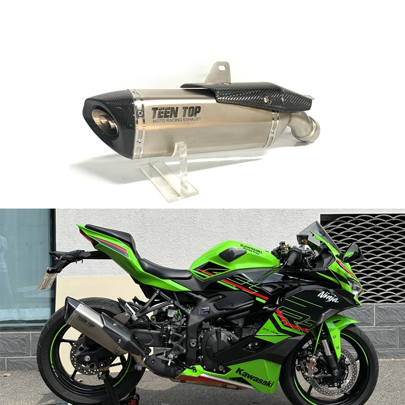 Kawasaki ZX4RR Slip-on Exhaust - Carbon Fiber & 304 Stainless Steel