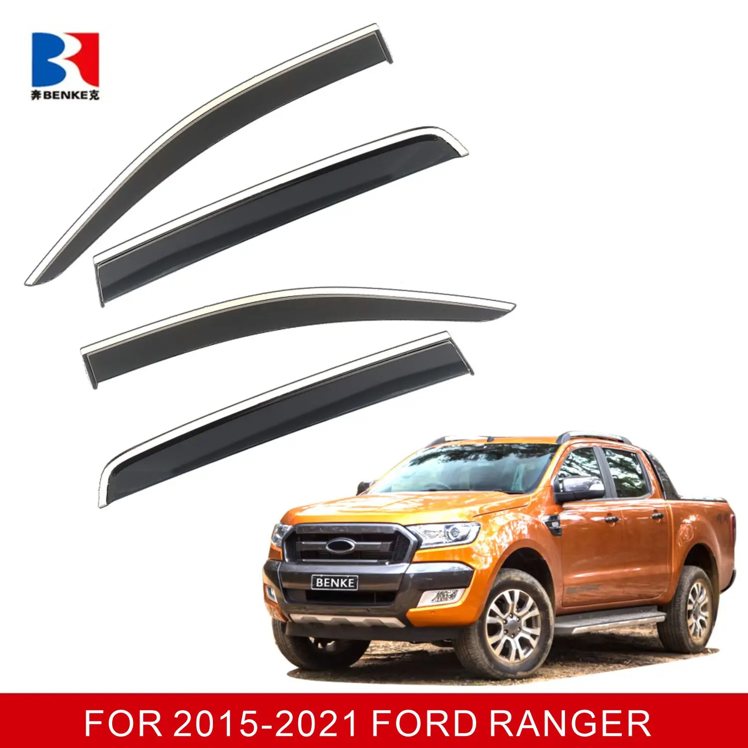 For Ford Ranger Raptor Crew Cab 2015-2021 High End Injection Pc Car 3 