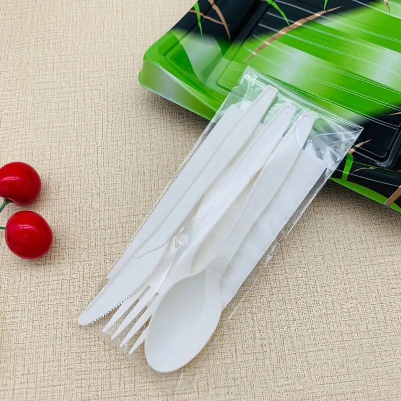 Cornstarch Cutlery With Napkin