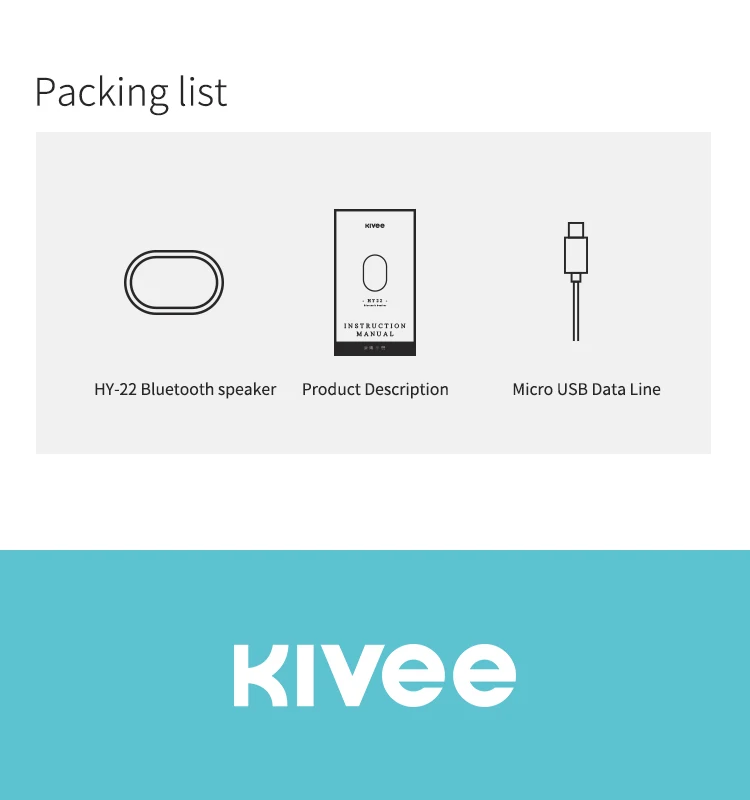 KIVEE High fidelity wireless portable with cheap price blue tooth portable audio bt portable waterproof blue tooth speaker - ANKUX.COM
