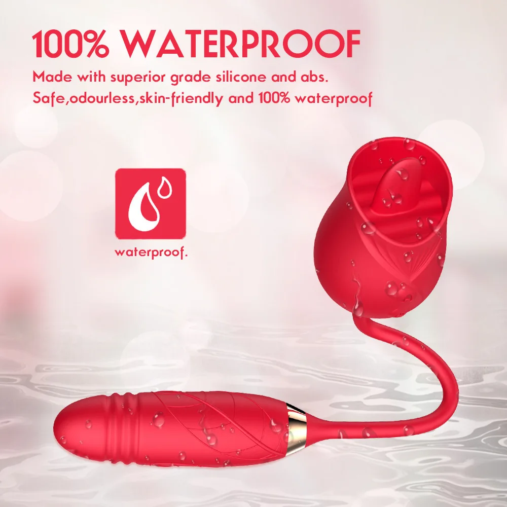 Rose Oral Tongue Shaped Sex Toys Vibrating Kiss G-Spot Clitoris Nipple Stimulator for Female Thrusting Vibrator Portable AV Wand Rose Oral Tongue Shaped Sex Toys Vibrating Kiss G-Spot Clitoris Nipple Stimulator for Female Thrusting Vibrator Portable AV Wand