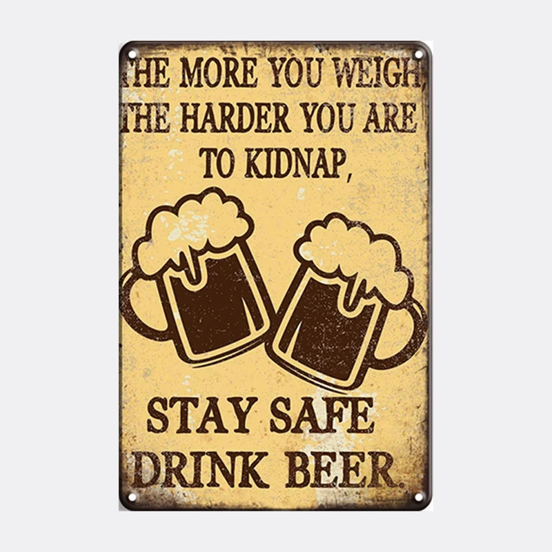 Beer Make Everyone Happy wall bar Crafts printing retro sign vip lounge Vintage metal Poster logo tin car plate sale