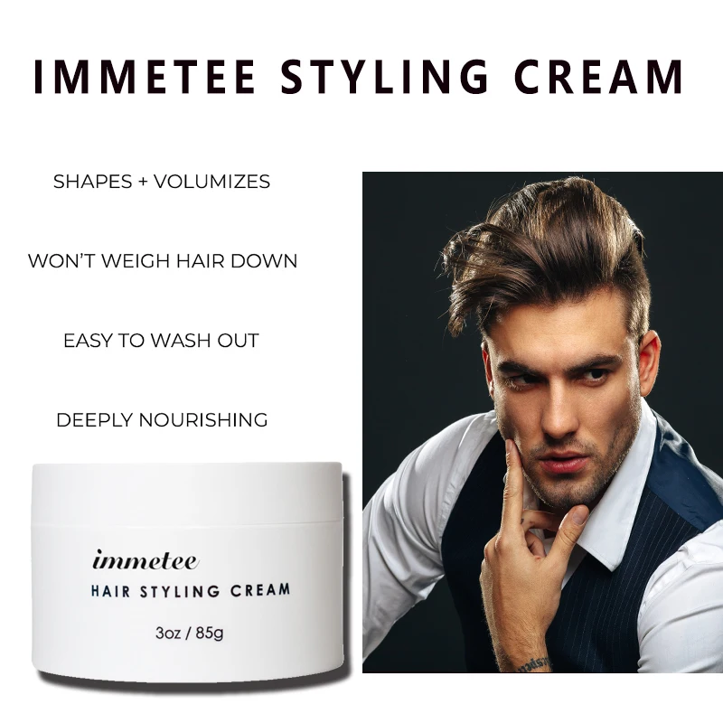 Styling Cream Private label Custom Firm Hold Hair Cream Gel Cheveux Nourishing Styling Gel for men