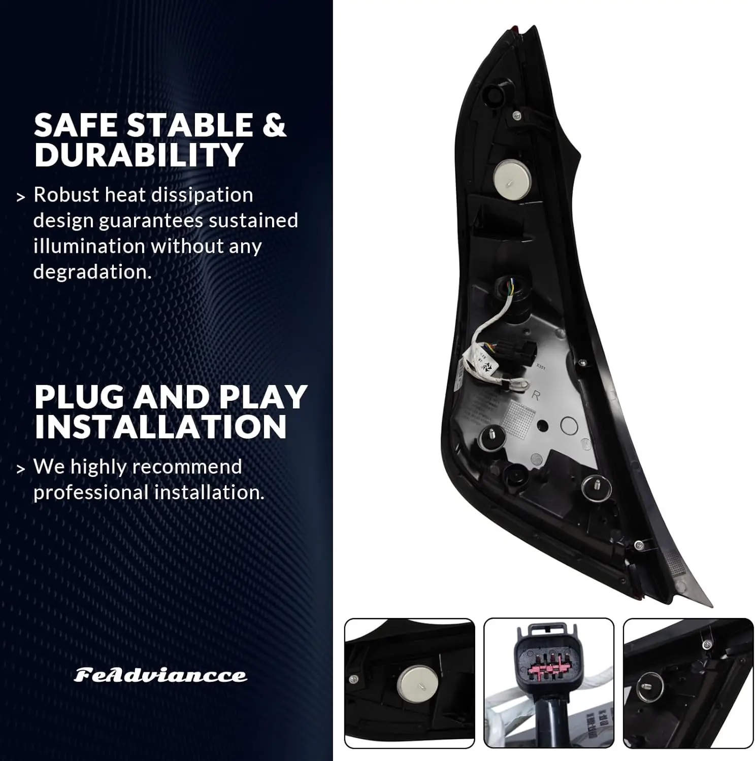 LED Tail Lights for Jaguar XJ, XF, XFL - Direct Fit, 12V Red