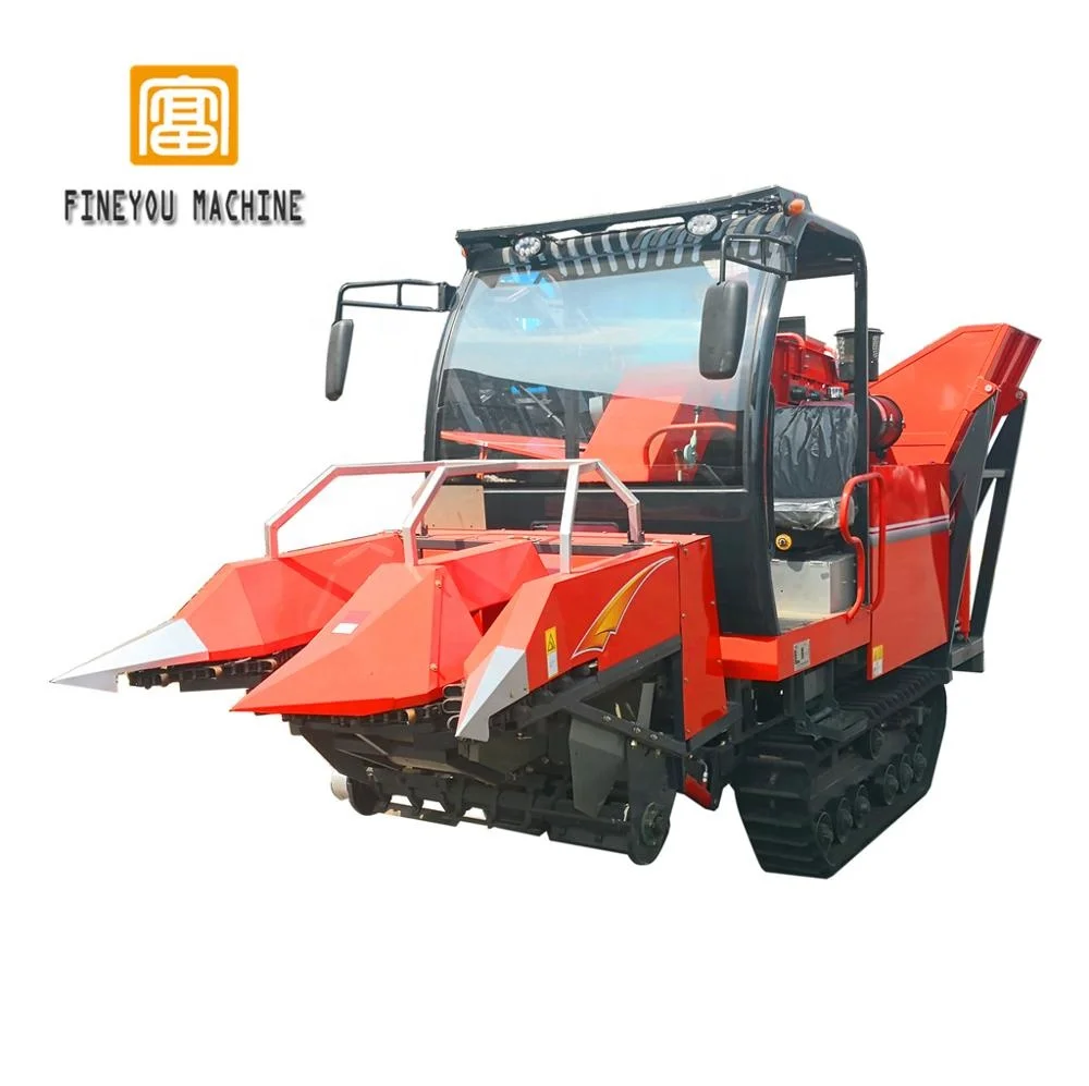 Maize Harvesting in 2 Rows Mini Ear Corn Combine Harvester
