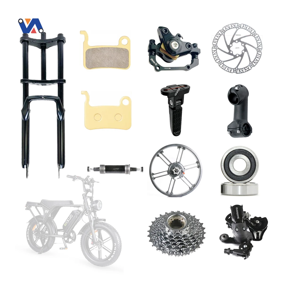 Noua imagine Ouxi V8 Piesă bicicletă electrică înlocuire Kit conversie bicicletă electrică Accesorii bicicletă Controler Plăcuțe frână Încărcător