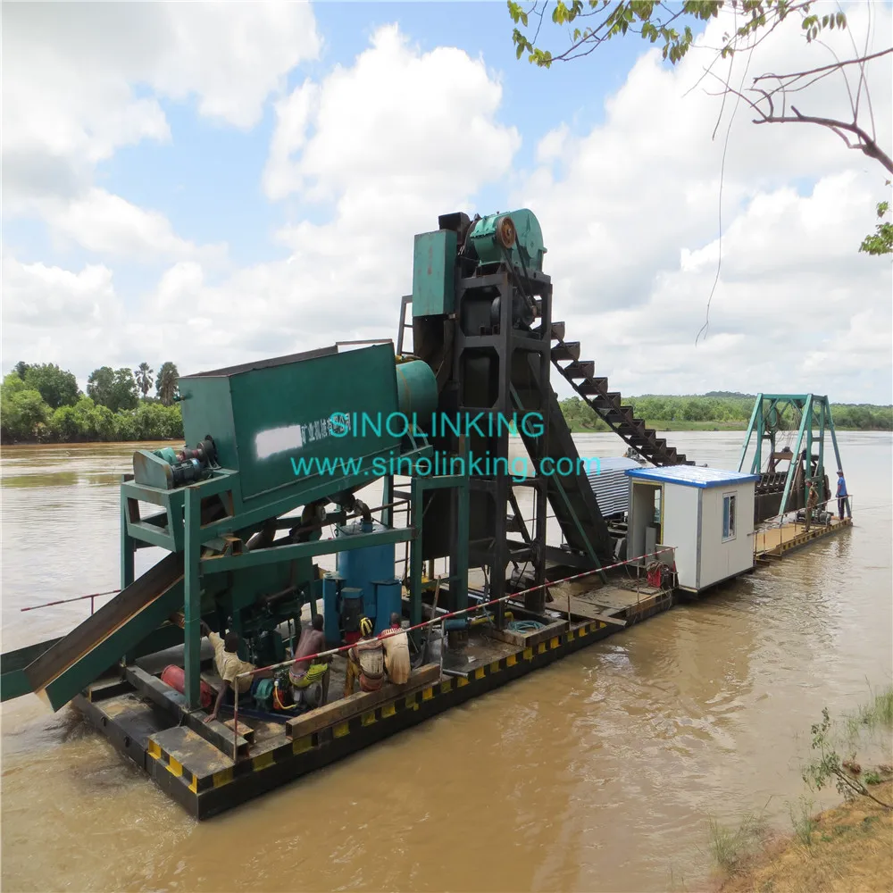 Bucket Line River Dredge Gold and Diamond Mining Dredger