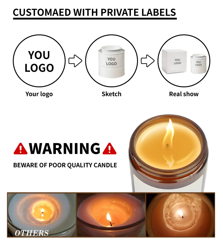 Wholesale Custom Factory 3oz 5oz 10oz Candles Scented Luxury Candle