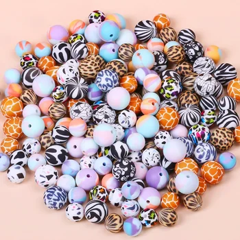 Food Grade Silicone Beads Wholesale Food Safe BPA Free Baby Teether Letter Chew Bead Silicone Teething Beads Bulk For Jewelry