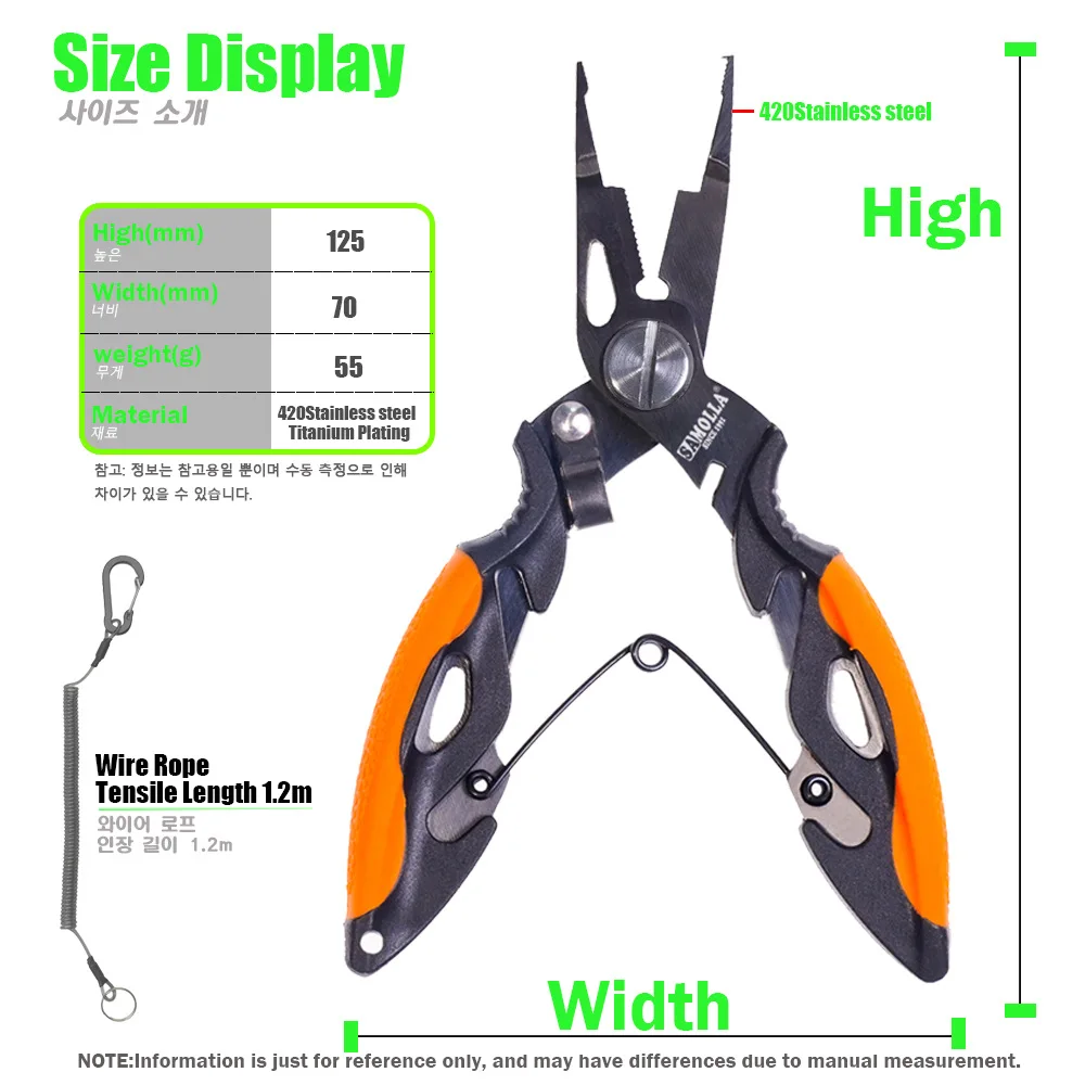 Multifunctional Fishing Pliers 420 Stainless Steel Fishing Plier Line