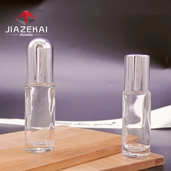 Luxurious 4 ml Silver-lid Empty Bottle Glass Perfume Bottle Ball-bearing Lid Elegant Perfume Packaging