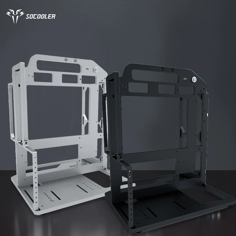 Socooler Custom Open Frame Aviation Aluminum PC Case Side Panel Window M-ATX Motherboard aperçu 5