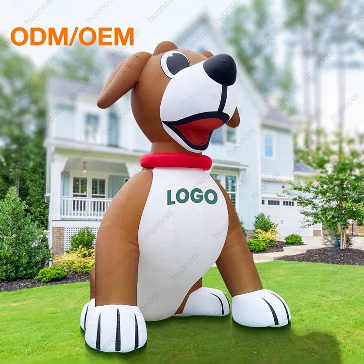 Huancai  Factory Inflatable Animal Dog Model Huge Advertising Inflatable Dog Decoration for Promotional