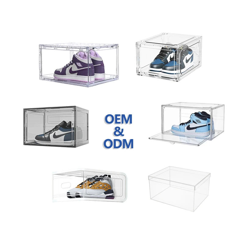Factory Custom Large Small Acrylic Box Acrylic clear Boxes Display Big Acrylic Shoe Gift Candy Flower Storage Box