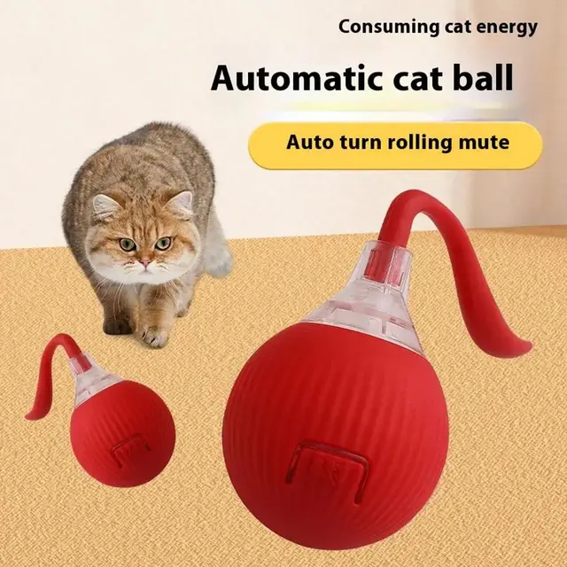 Interactive Cat Toy Ball Super Drive Cat Rolling Balls Motion Activated Sensor Pet Kitten Teaser Game Toys Battery Operated